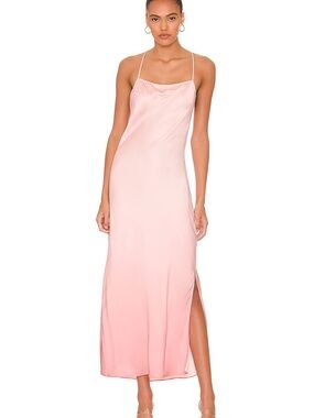ALLSAINTS Ombré Slip Midi Dress Pink Nectar Women's Size S NWT
